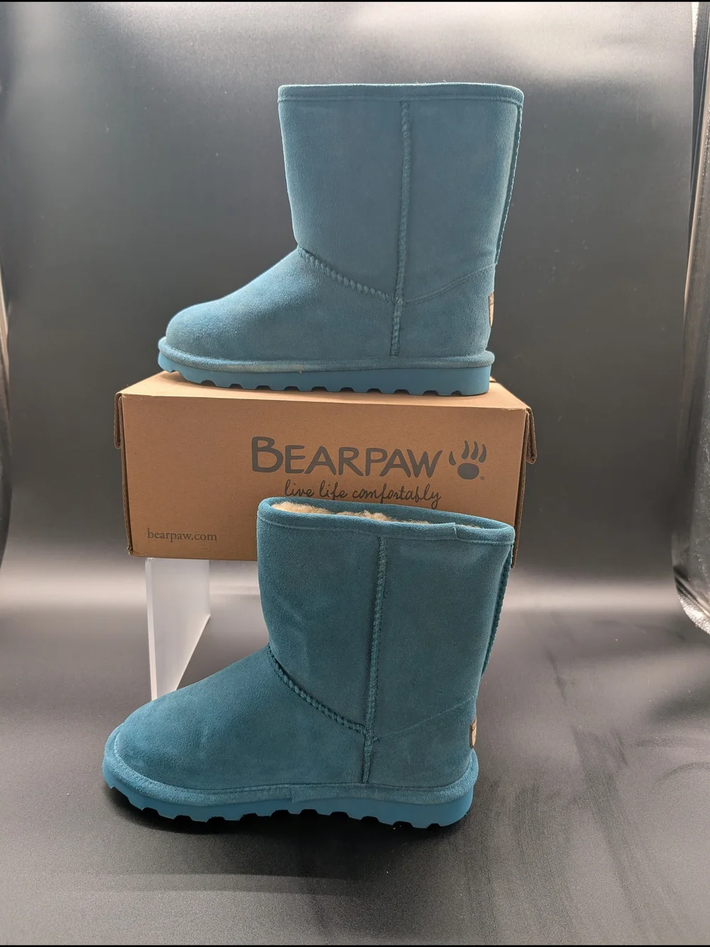 Bearpaw Kids Classic Short Boot in Teal